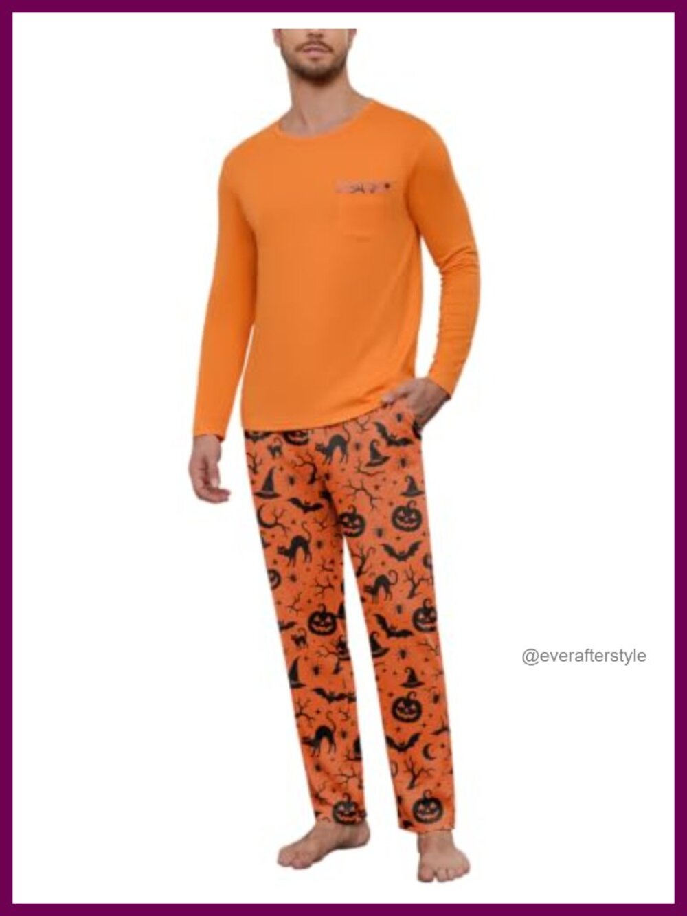 Men's Cotton Pajama Set Long Sleeve Plaid Loungewear 2 Piece PJs with Pockets